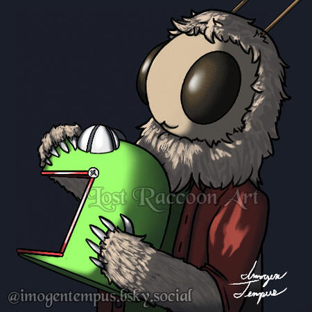 Digital art of a grain moth furry. Requested by Opaln.